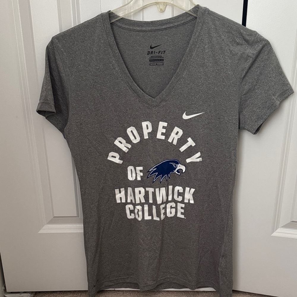 Nike Gray Hartwick College V-Neck T-Shirt
